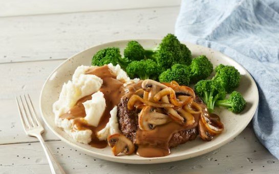 Mushroom and Onion Chopped Steak