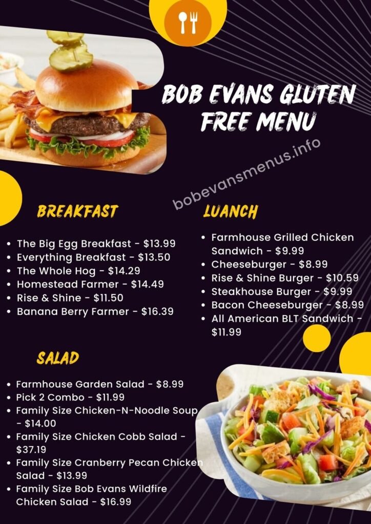Bob Evans Gluten Free Menu