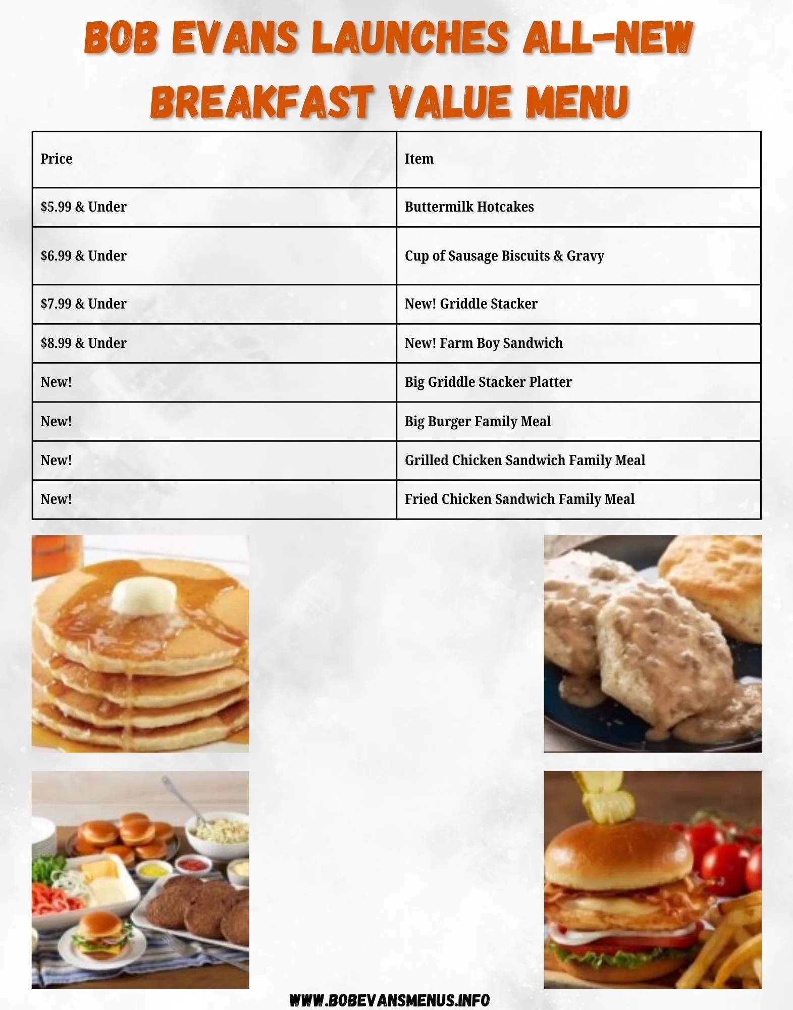 Bob Evans Launches All-New Breakfast Value Menu